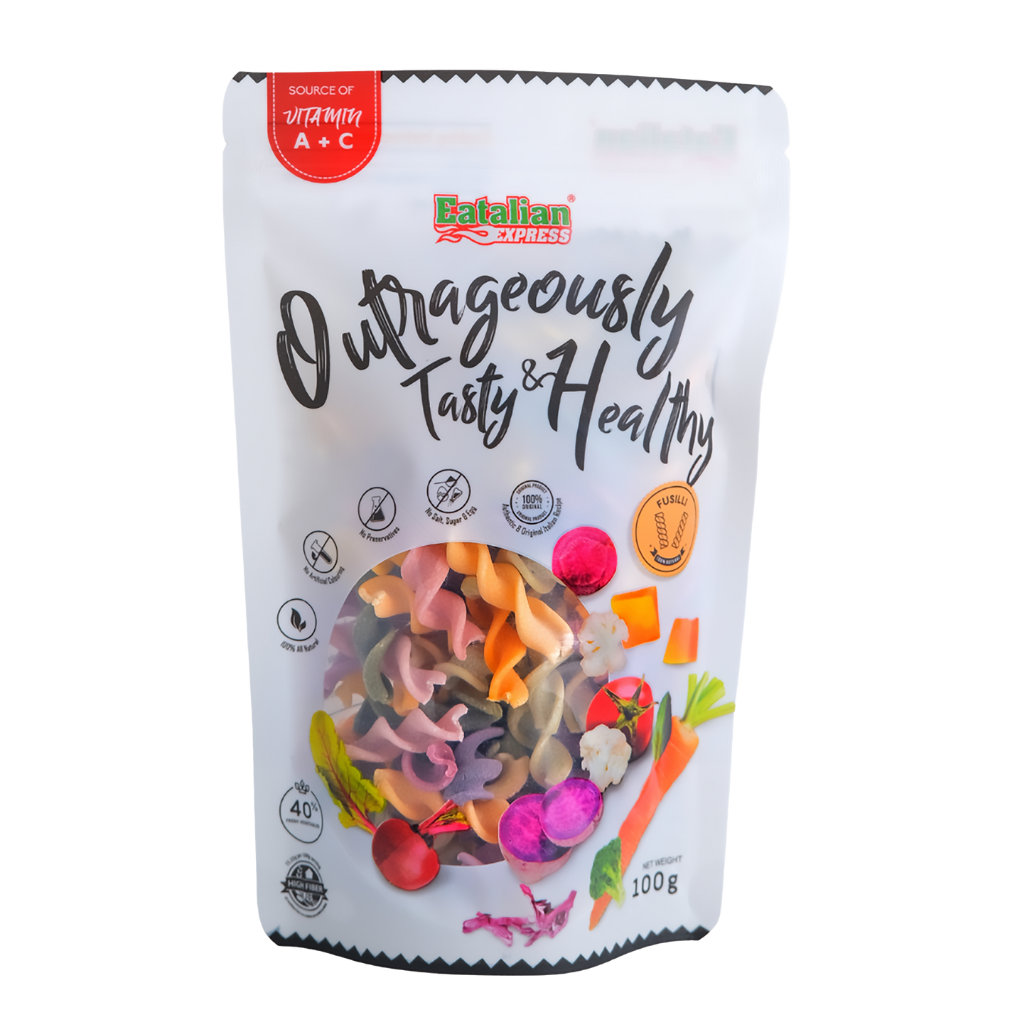 Eatalian Express Fusilli Pasta 100g / 8M+