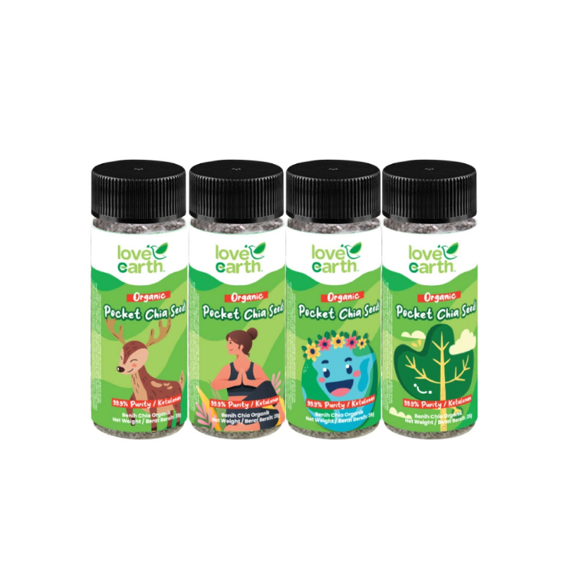 Love Earth Pocket-Size Organic Chia Seed 8M+ & Family (Expiry 20-02-2028)