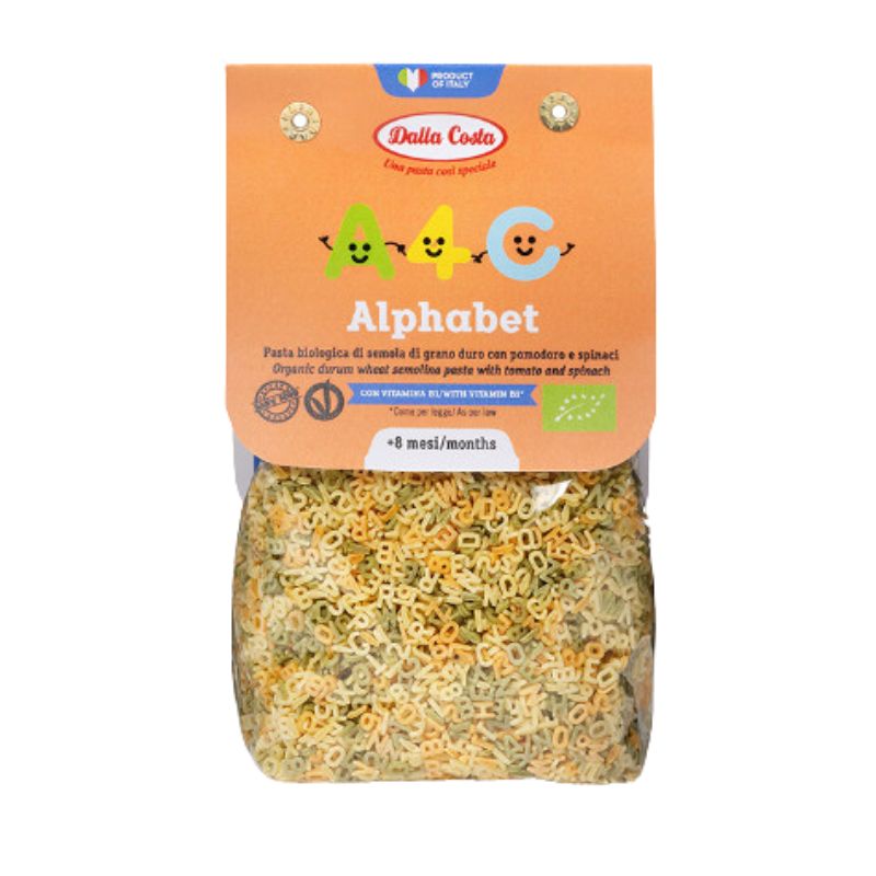 Dalla Costa Alphabet Organic Pasta 8M+ (Expiry 05-11-2027)
