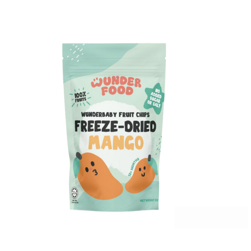 Wunderfood Fruit Chips Freeze-Dried Mango 12M+ (Expiry 26-08-2026)