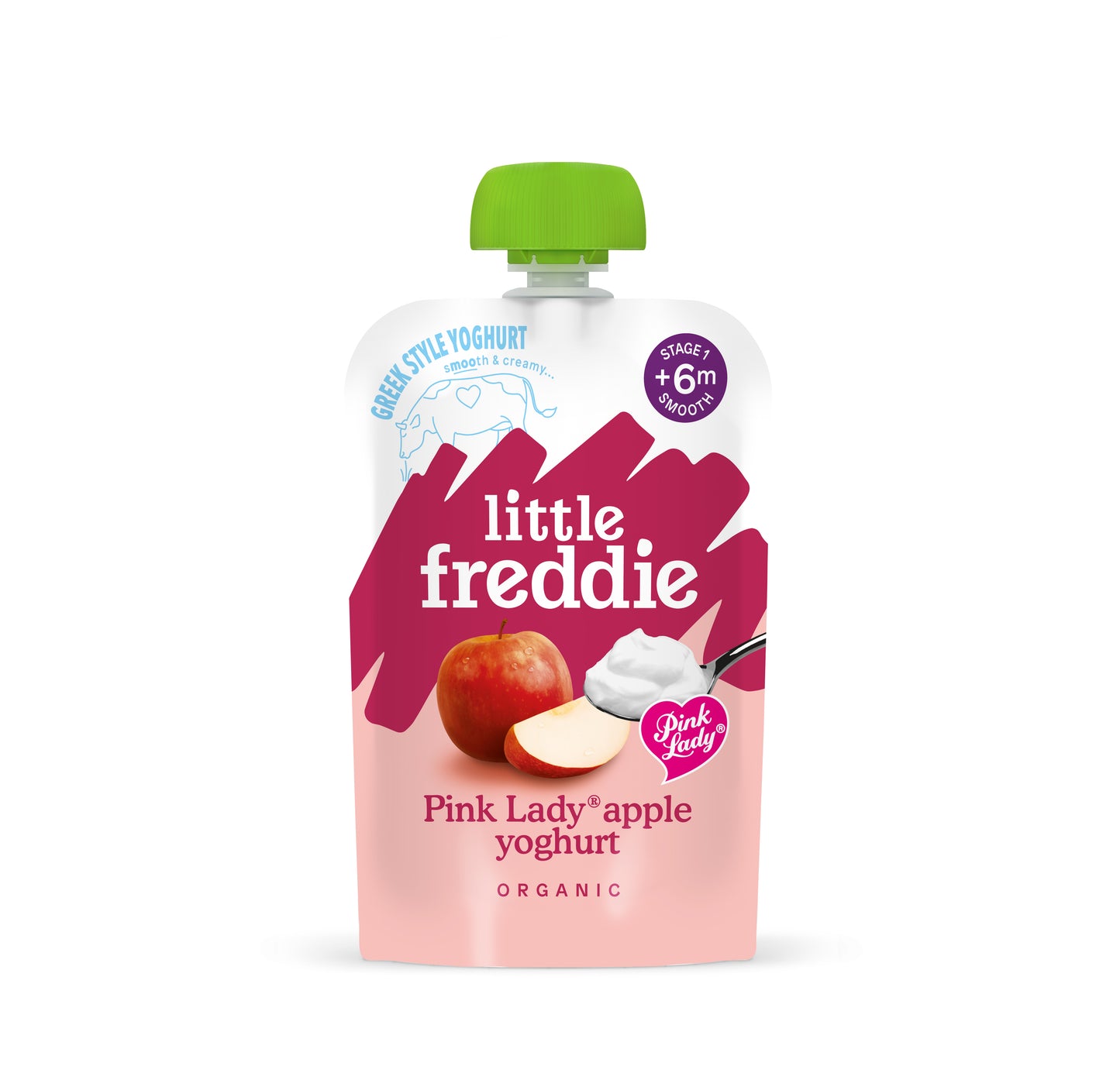 Little Freddie Yoghurt - Creamy Pink Lady Apple Greek Style Yoghurt 100g - 6M+ (Expiry 02-01-2026)