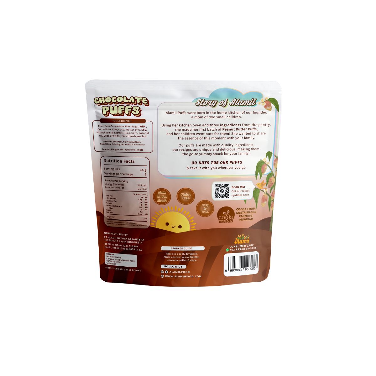 Alamii Real Belgian Chocolate Puffs 2Y+ (Expiry 07-08-2025)