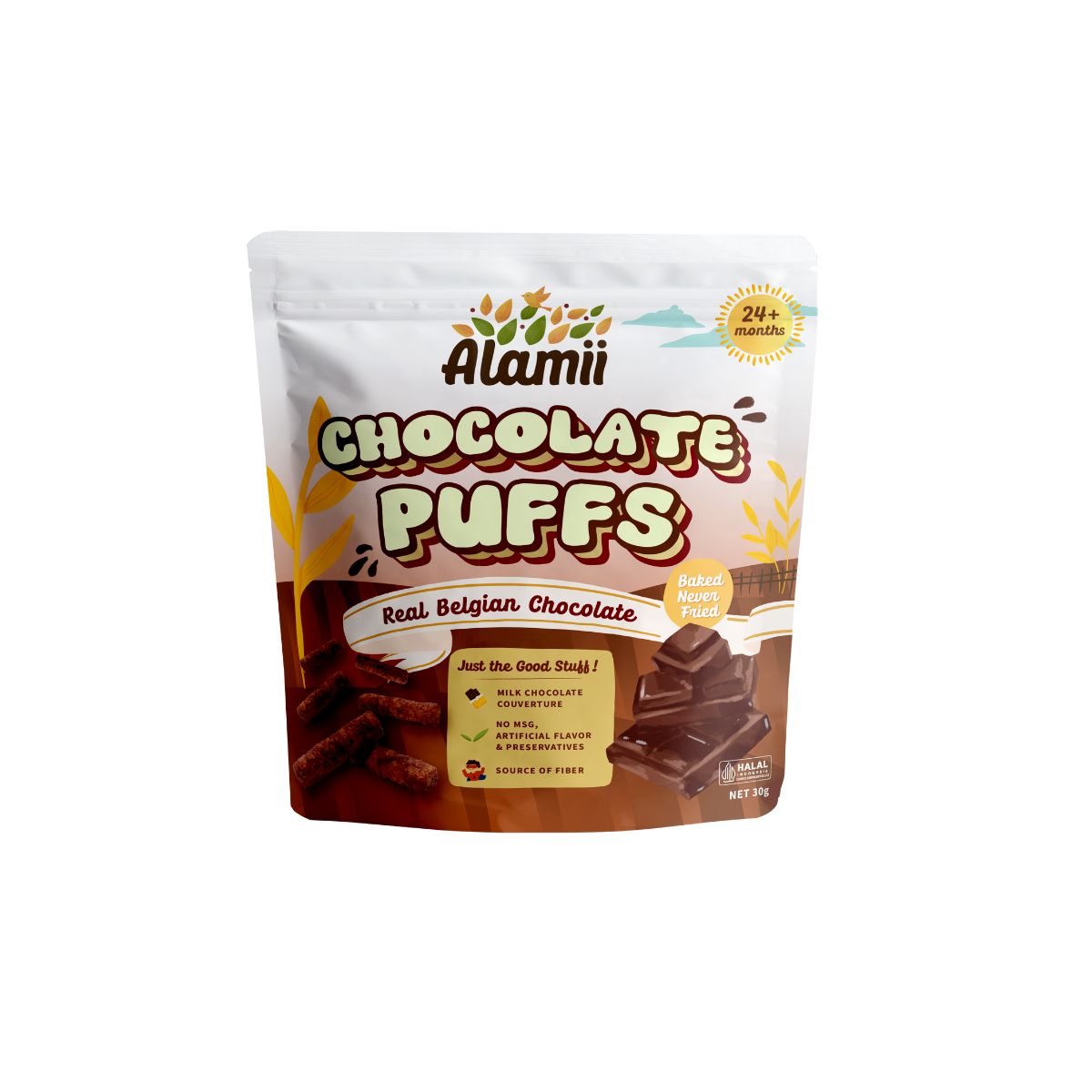 Alamii Real Belgian Chocolate Puffs 2Y+ (Expiry 07-08-2025)