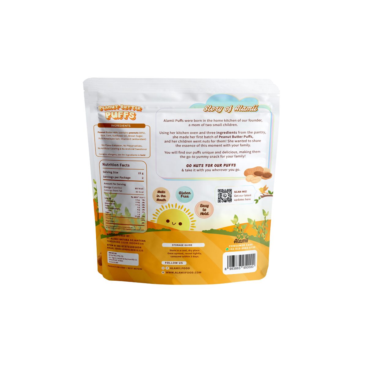 Alamii Real Peanut Butter Puffs 12M+ (Expiry 07-08-2025)