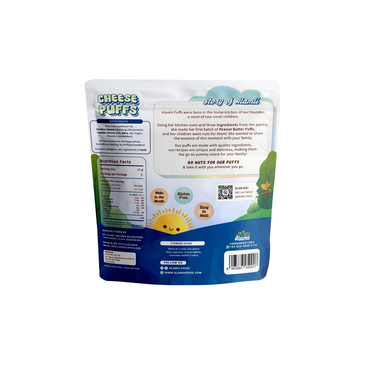 Alamii Australian Cheddar Cheese Puffs 12M+
