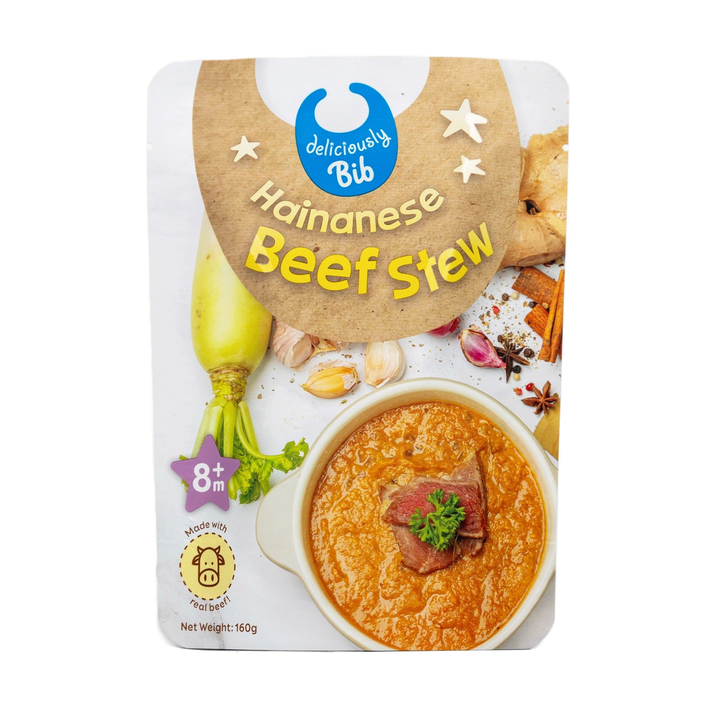 Deliciously Bib Baby Stew Instant Meal - Hainanese Beef Stew 8M+ (Expiry 01-08-2026)