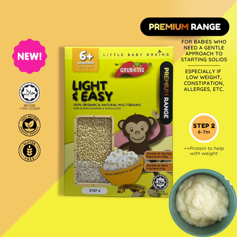 Gnubkins (Little Baby Grains) Light & Easy Baby Rice Step 2 6M+ (Expiry 30-05-2026)