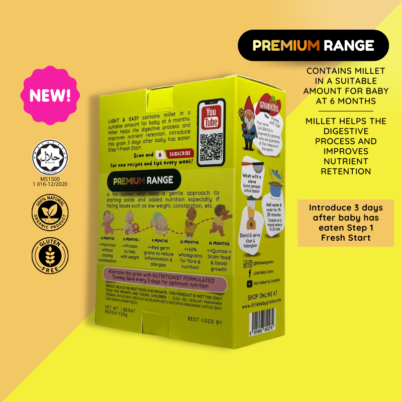 Gnubkins (Little Baby Grains) Light & Easy Baby Rice Step 2 6M+ (Expiry 30-05-2026)