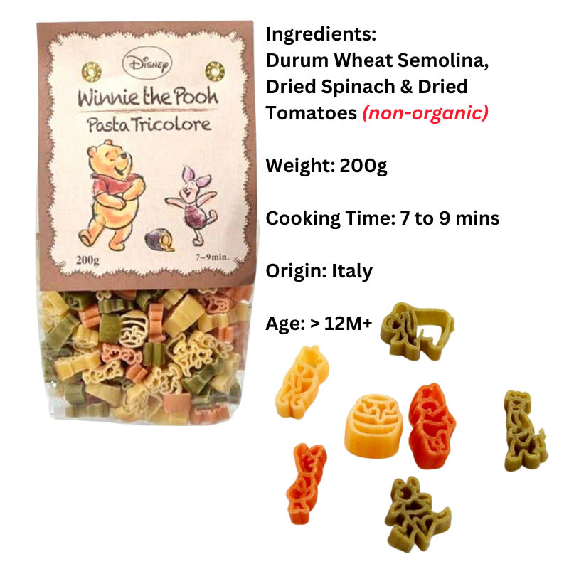 Nakato Disney Kids Tri-Colour Pasta - Winnie the Pooh / 12M+ (Expiry 07-11-2026)