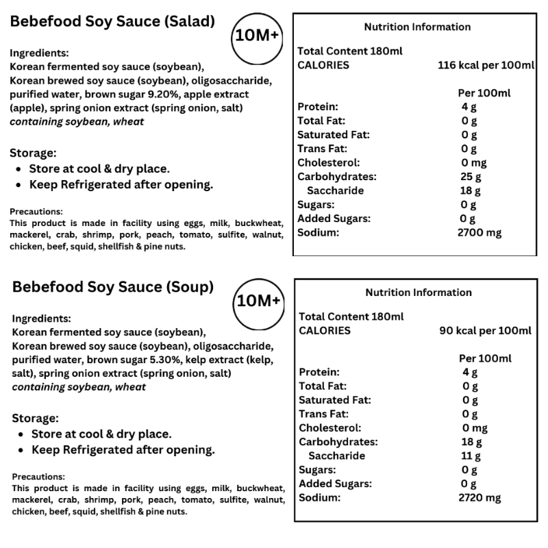 Bebefood Soy Sauce for Salad / For Veg 10M+ (Expiry 13-11-2025)