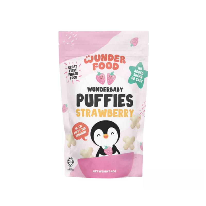 Wunderfood Puffs Strawberry 7M+ (Expiry 04-08-2025)