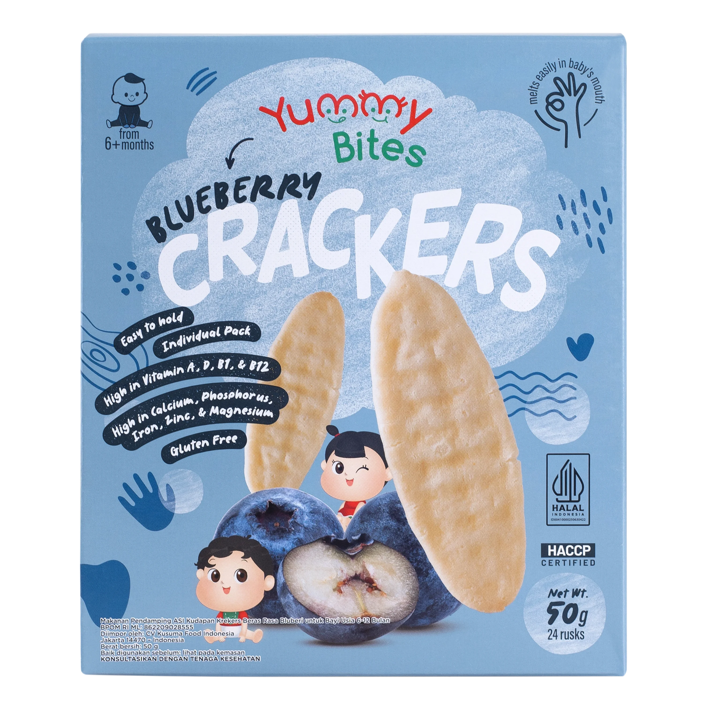 Yummy Bites - Blueberry Baby Rice Rusks 9M+