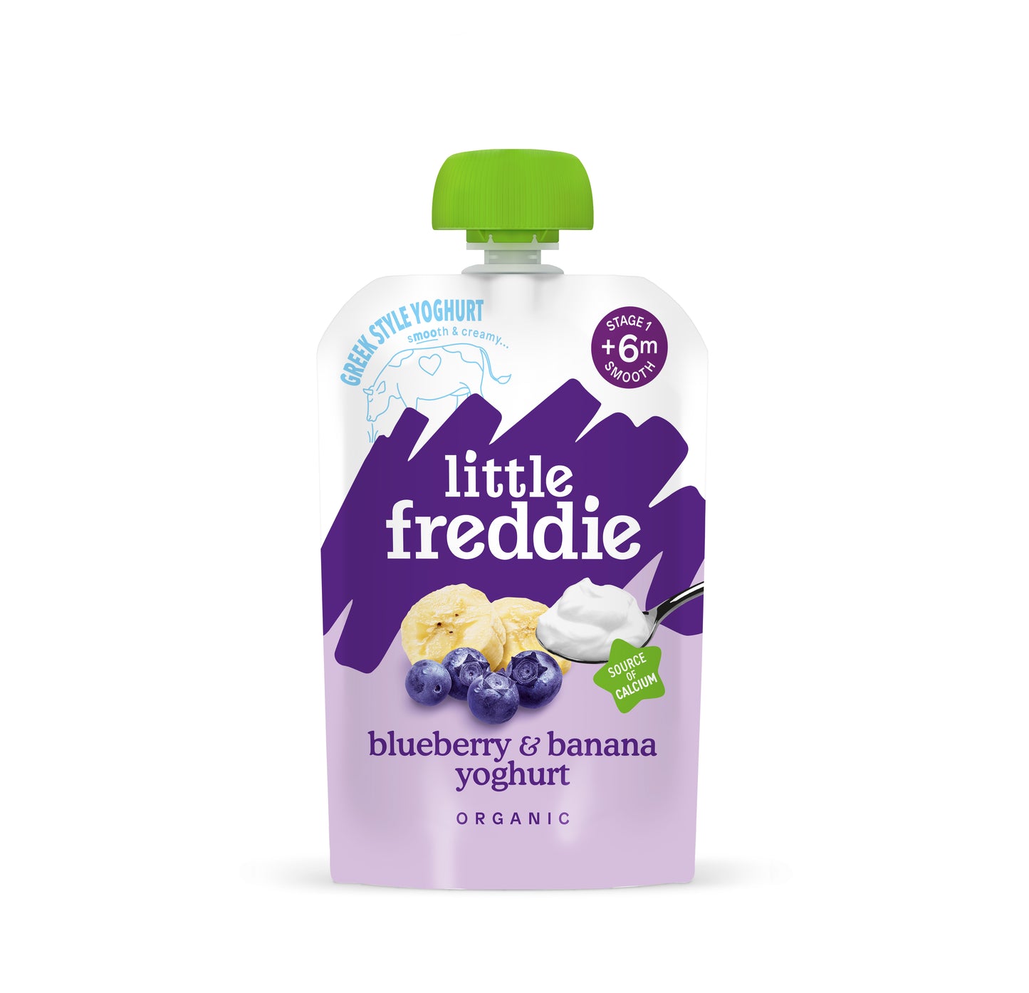 Little Freddie Yoghurt - Creamy Blueberry & Banana Greek Style Yoghurt 100g - 6M+ (Expiry 24-10-2025)