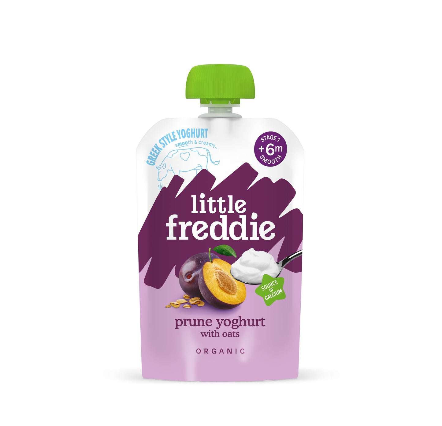 Little Freddie Yoghurt - Perfect Start Prune Greek Style Yoghurt with Oats 100g - 6M+ (Expiry 16-10-2025)