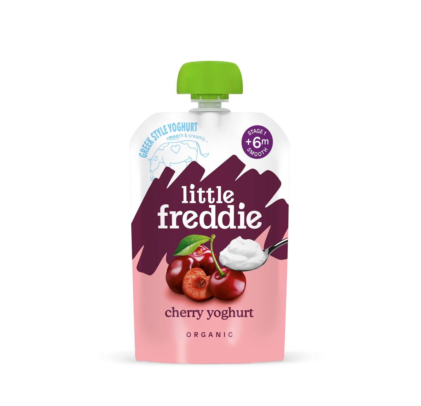 Little Freddie Yoghurt - Luscious Cherry Greek Style Yoghurt 100g - 6M+ (Expiry 20-10-2025)