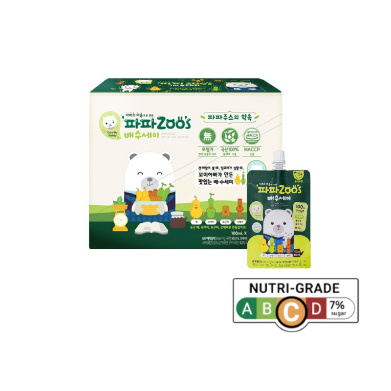 Freshbell Papazoo's Pear & Luffa Cylindrica Juice 10 x 100ml (For Cold) 9M+ (Expiry 12-12-2026)