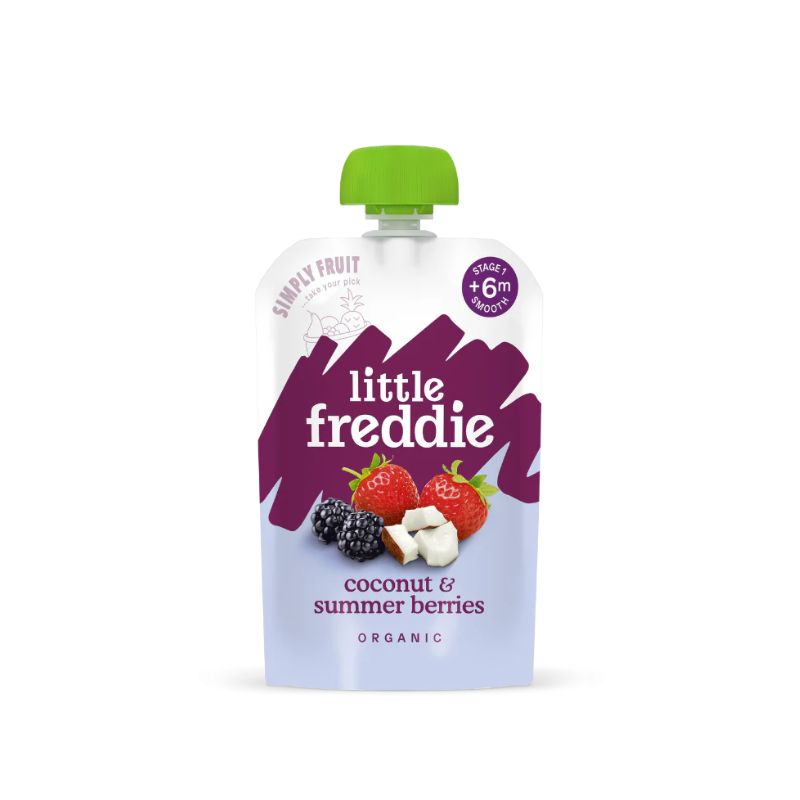 Little Freddie Puree - Organic Velvety Coconut & Summer Berries 100g - 6M+