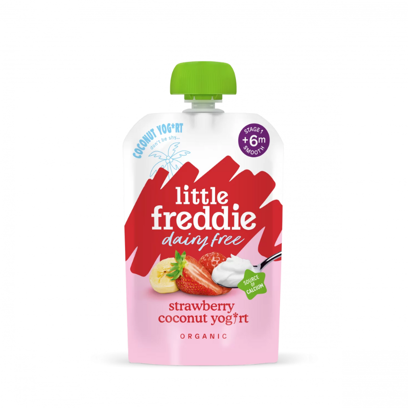 Little Freddie Yoghurt - Strawberry Coconut Dairy Free Yoghurt 90g - 6M+ (Expiry 30-09-2025)