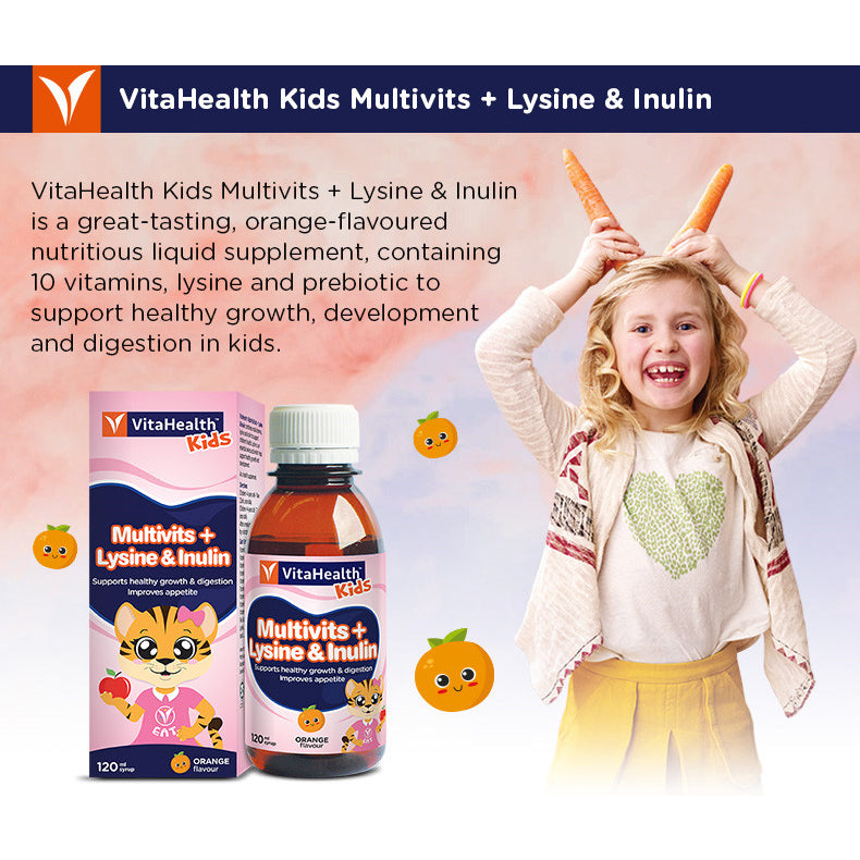 Vitahealth Kids Multivits + Lysine & Insulin > 1Y+ (Expiry 09-08-2025)