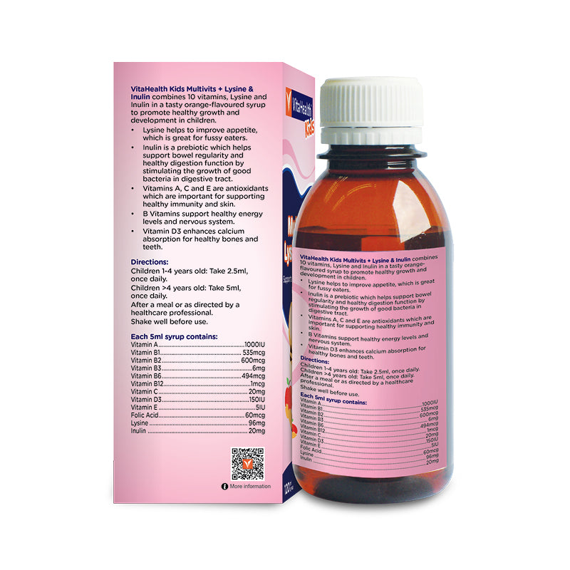 Vitahealth Kids Multivits + Lysine & Insulin > 1Y+ (Expiry 09-08-2025)