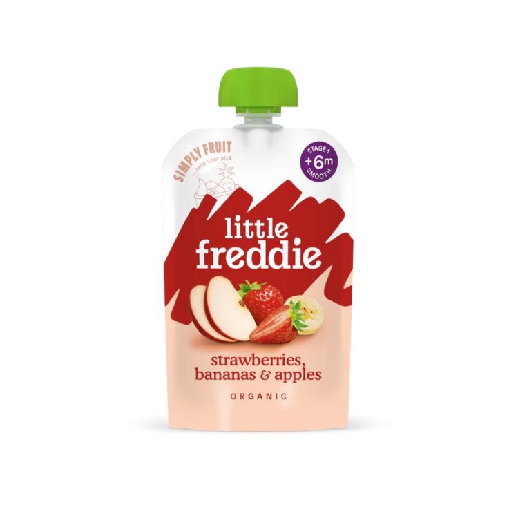 Little Freddie Puree - Fragrant Strawberries, Bananas & Apples 100g - 6M+