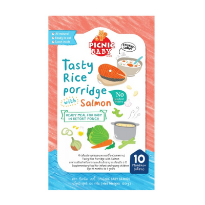 Picnic Baby Instant Meal - Tasty Rice Porridge with Salmon 10M+ (Expiry 15-03-2026)