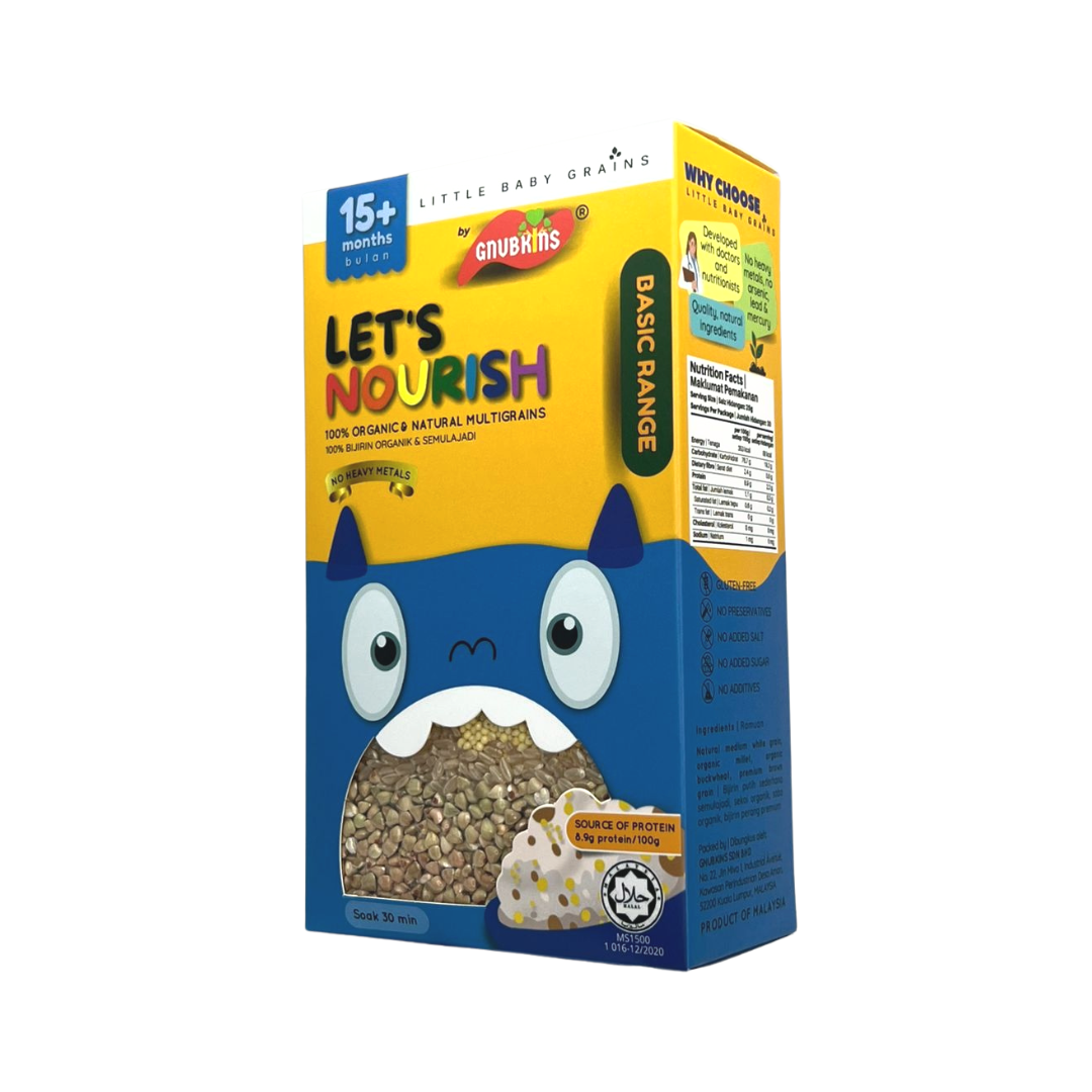 Gnubkins (Little Baby Grains) Formulated Baby Rice Grains - Let's Nourish 15M+ (Expiry 30-03-2026)