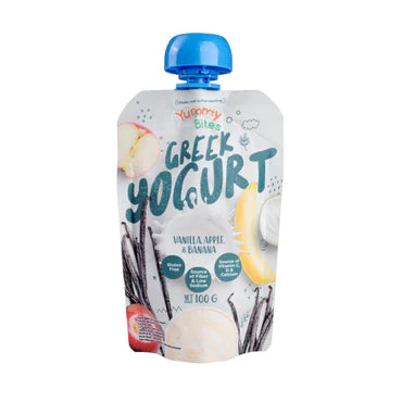 Yummy Bites Greek Yogurt Vanilla, Apple & Banana -8M+