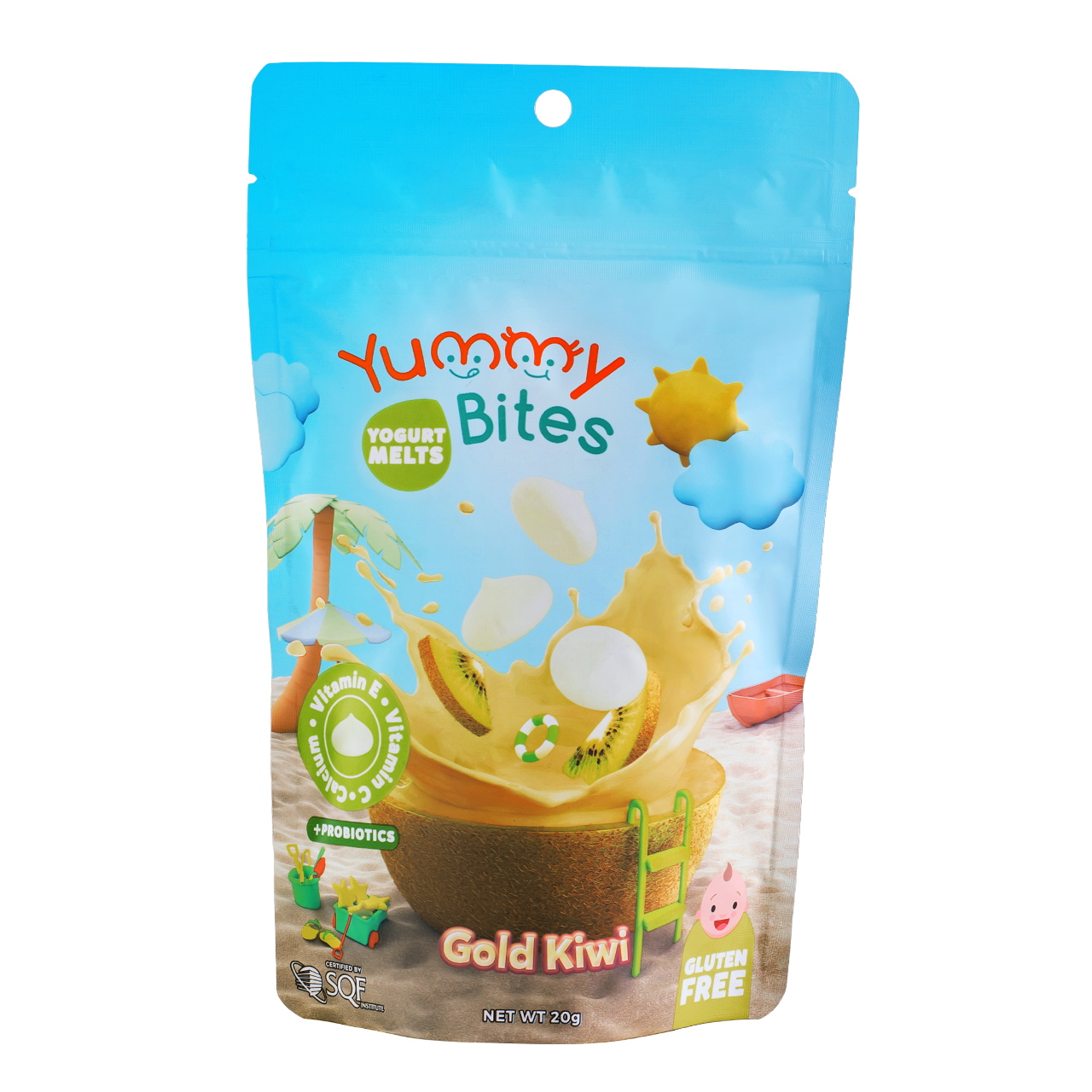 Yummy Bites Gold Kiwi Yoghurt Melts 12M+