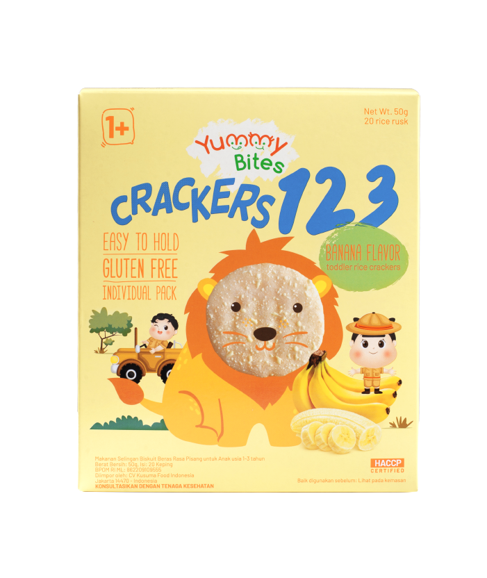 Yummy Bites Crackers 123 - Banana 12M+