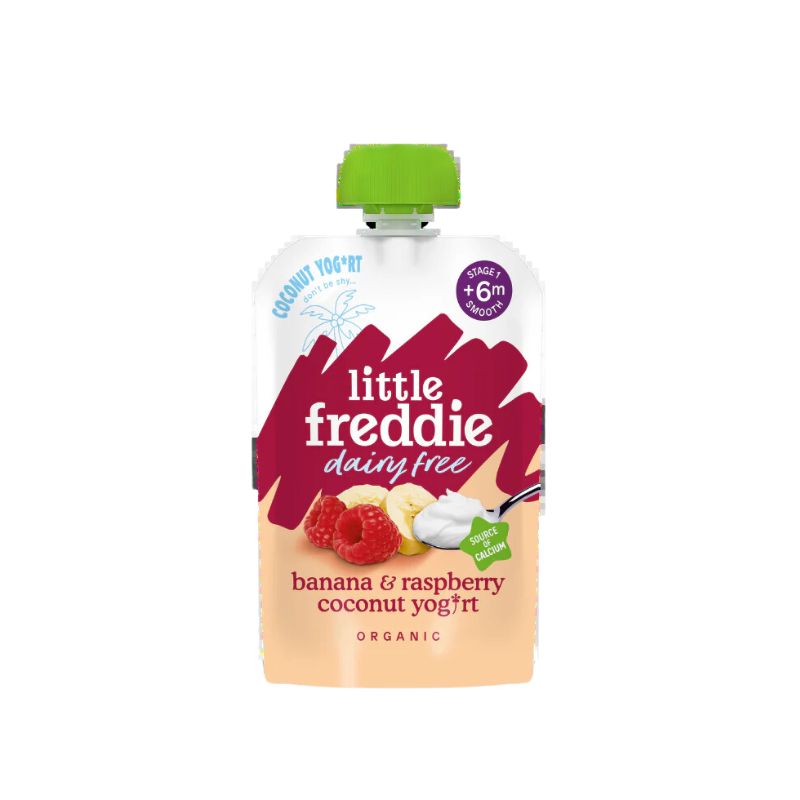 Little Freddie Yoghurt - Banana & Raspberry Coconut Dairy Free Yoghurt 90g - 6M+ (Expiry 30-09-2025)