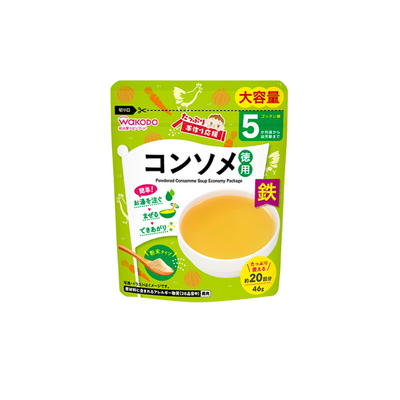 Wakodo Powdered Consomme Chicken Soup Economy Package 6M+ (Expiry 30-08-2025)