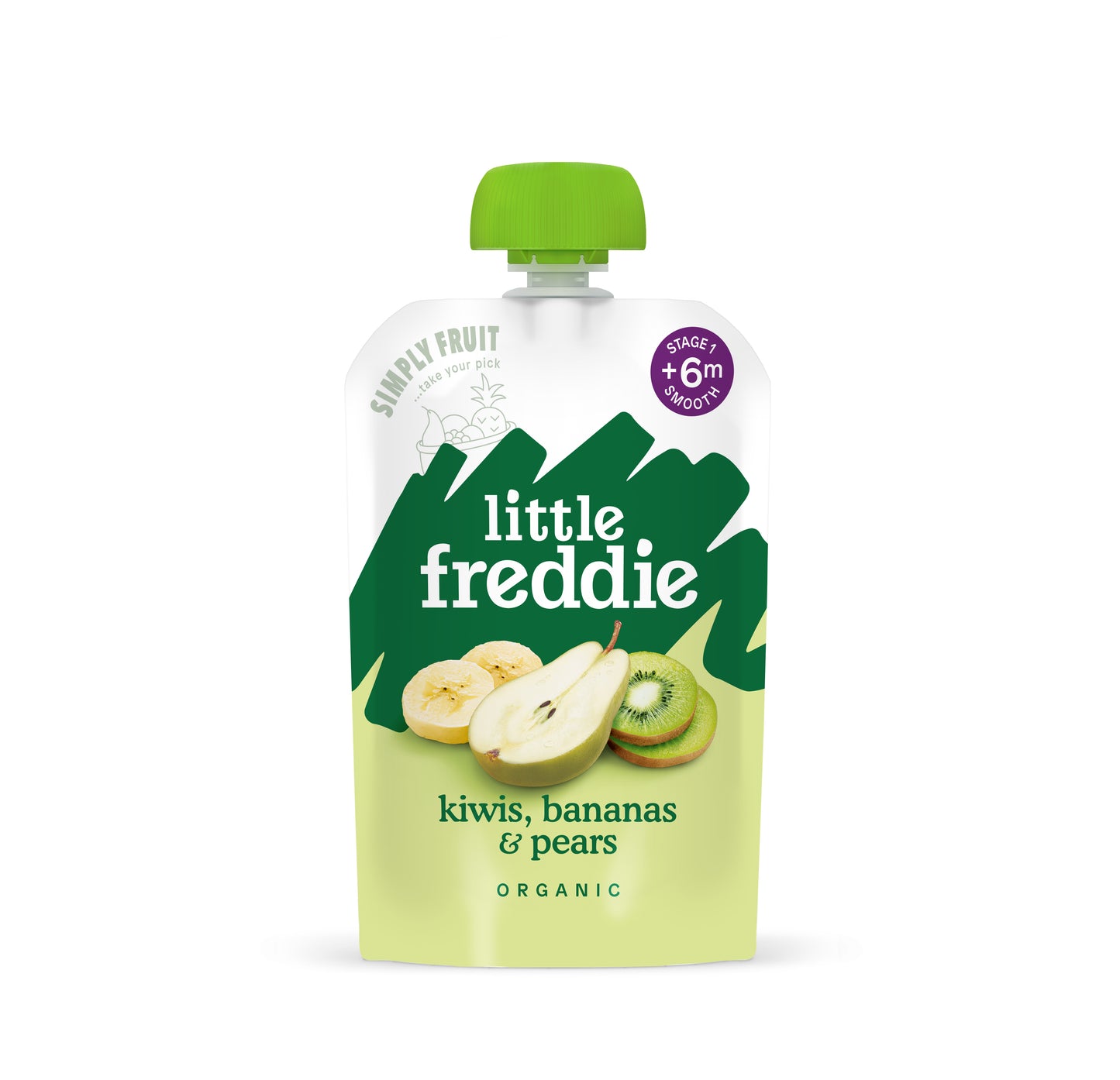 Little Freddie Puree - Organic Zesty Kiwi, Banana, Pear 100g - 6M+