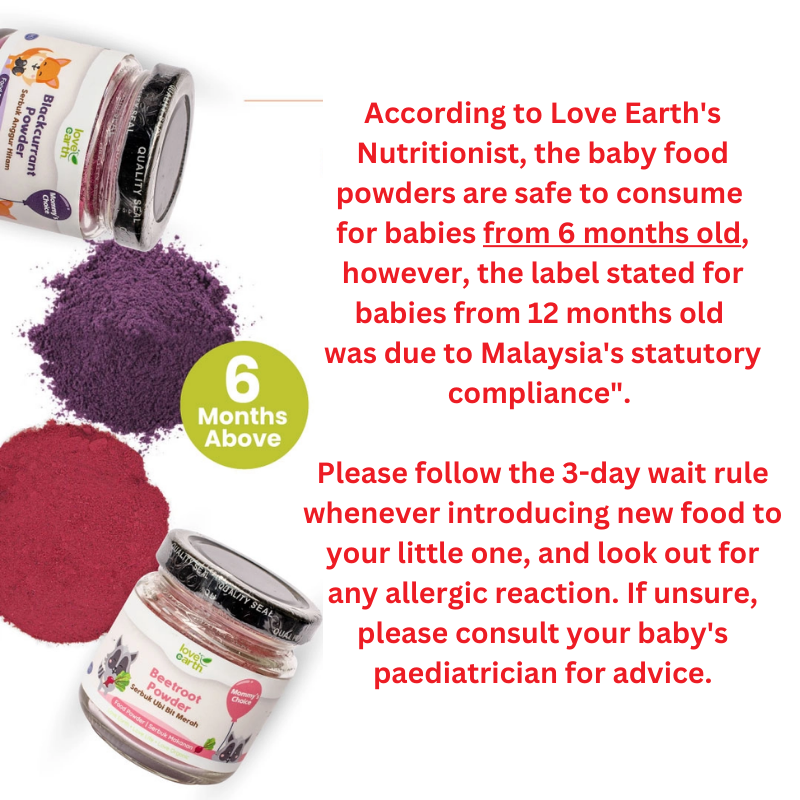 Love Earth Organic Beetroot Powder 6M+* (Expiry 16-07-2026)