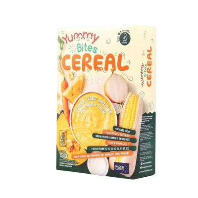 Yummy Bites Cereal - Pumpkin, Carrot, Sweetcorn With Milk & Cheese 6M+ (Expiry 01-10-2025)