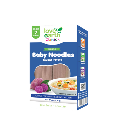 Love Earth Junior Organic Baby Noodles - Sweet Potato 7M+ (Expiry 16-12-2027)