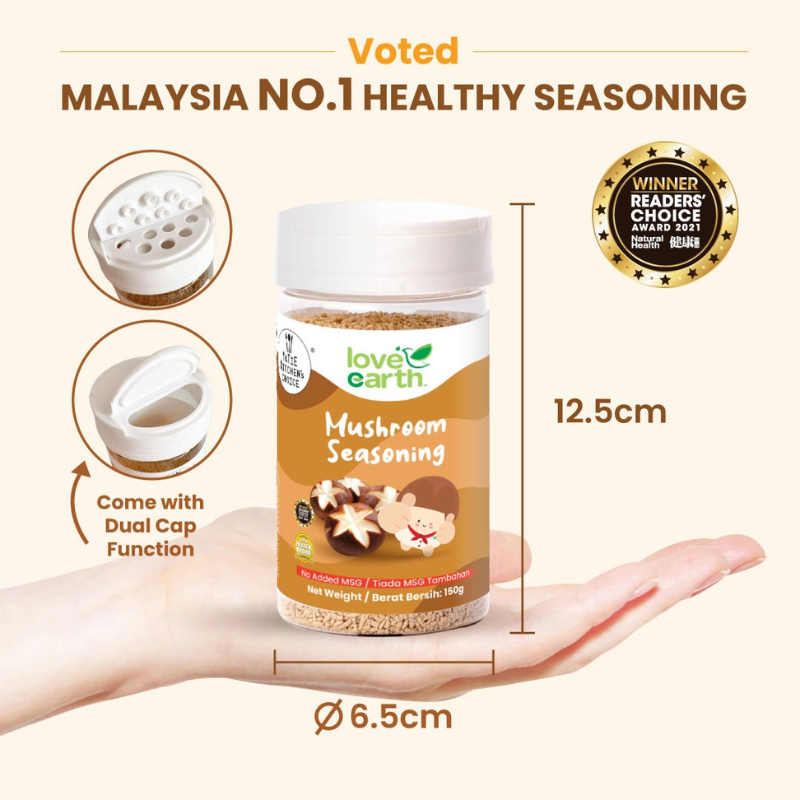 Love Earth Mushroom Seasonings 12M+ & Family (Expiry 06-01-2028)