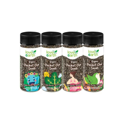 Love Earth Pocket-Size Organic Chia Seed 8M+ & Family (Expiry 15-04-2028)
