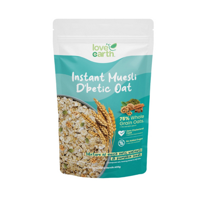 Love Earth Instant Muesli D'Betic Oat 400g (Expiry 25-07-2026)