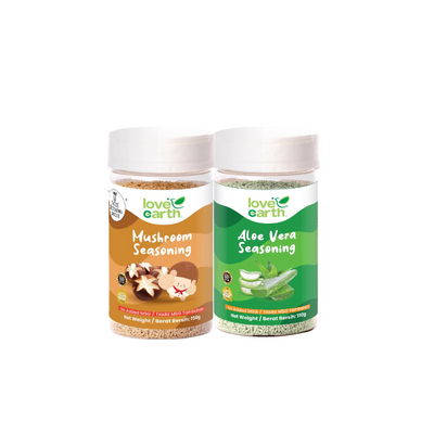 Love Earth Bundle Mushroom & Aloe Vera Seasoning 12M+ & Family (Expiry 05-08-2027)