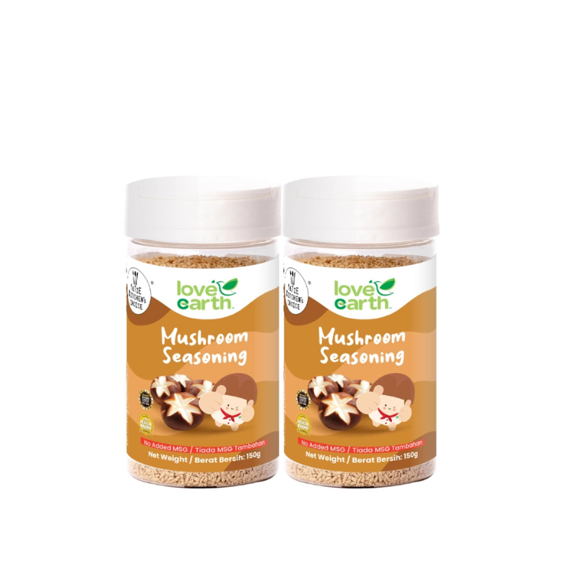 Love Earth Mushroom Seasonings (Twin Pack) 12M+ & Family (Expiry 06-01-2028)