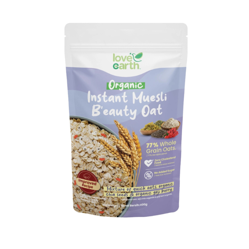Love Earth Instant Organic Muesli B'eauty Oat 400g (Expiry 30-01-2027)