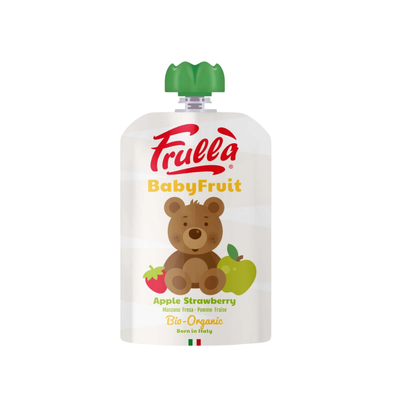 Frulla Organic Baby Fruit Puree - Apple Strawberry 6M+ (Expiry 13-09-2024)
