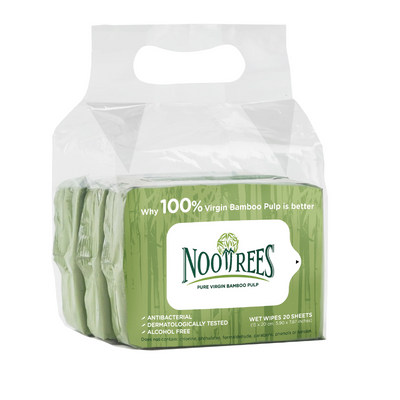 NooTrees Wet Wipes 20's x 3 (Expiry 15-10-2025)