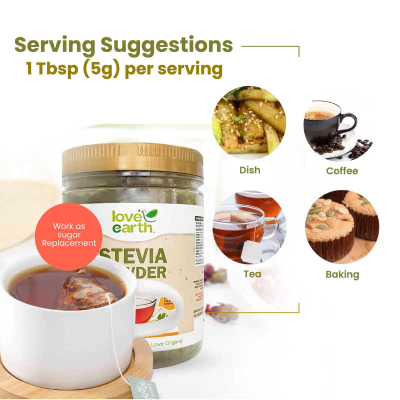 Love Earth Organic Stevia Powder (Expiry 05-12-2026)