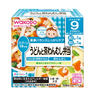 Wakodo Ready-to-Eat Cup Jap Soup Noodles with Codfish & Veg and Pot-steamed Hotchpotch 9M+