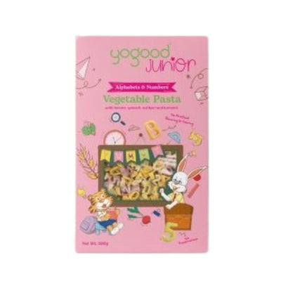 Yogood Junior Vegetable Pasta - Alphabets & Numbers 10M+ (Expiry 31-01-2027)