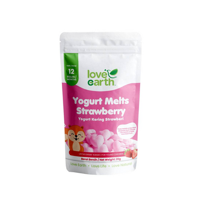 Love Earth Yogurt Melts Strawberry 12M+ (Expiry 23-03-2025)