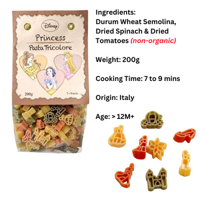Nakato Disney Kids Tri-Colour Pasta - Princess / 12M+ (Expiry 13-01-2026)