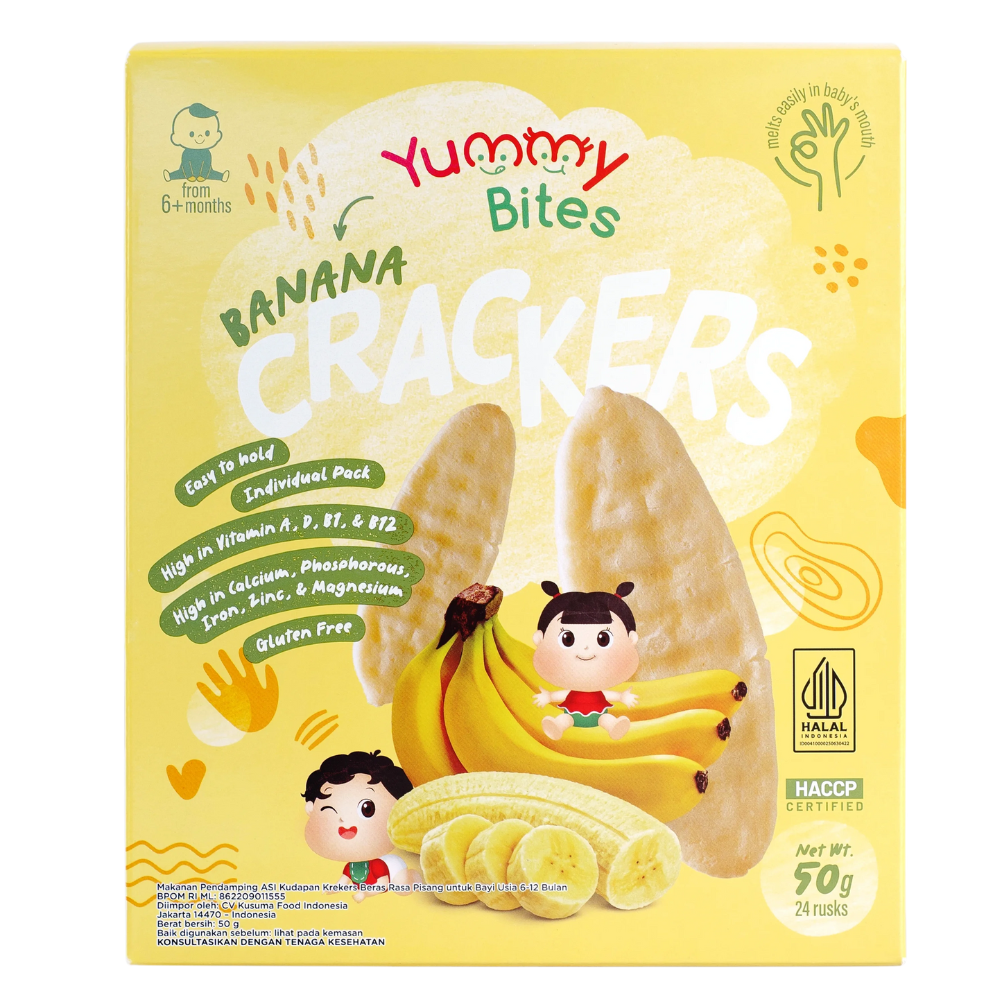 Yummy Bites - Banana Baby Rice Rusks 6M+ (Expiry 21-10-2024)
